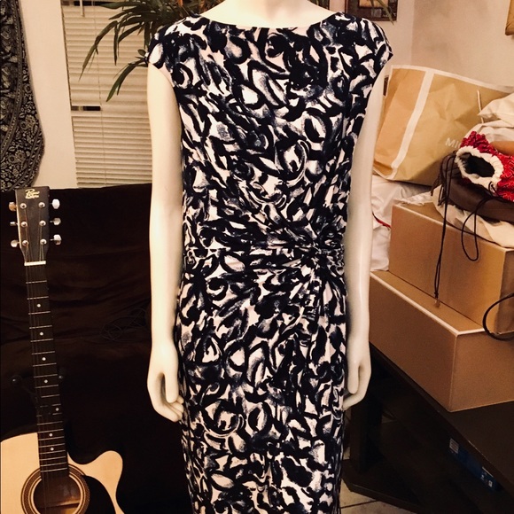 Ralph Lauren Dresses & Skirts - Ralph Lauren Blue & White Midi Dress Size 16